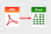 convert PDF to excel, scan pages to excel, google sheet