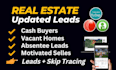 provide real estate motivated seller cash buyers with skip trace