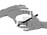 draw black and white funny cartoon illustration