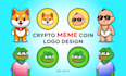professional crypto meme token logo design in 2 hours