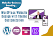 design, redesign, customization wordpress website  with elementor pro, astra pro