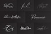 create modern signature logo with multiple style