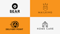 do 2 creative minimalist trendy logo designs for business