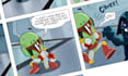 create a comic book panel