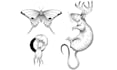 draw magical creatures and mythological beings in ink