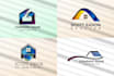 design construction, real estate logo
