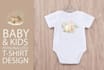 create unique baby and kids t shirt design