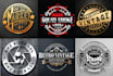 design round badge, patch, stamp, sticker or logo maker