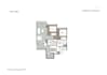 do floor plan in 2d plan with color for real estate agent