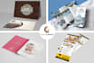 design flyer, brochure, poster, catalog, postcard, menu, or feather flag