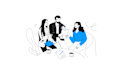 create line flat vector illustration for you