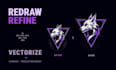 redraw, refine, and vectorize your logo