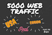 5000 USA and canada web traffic