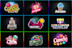 create candy, lollipop, chocolate, ice cream, bakery logo
