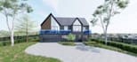 remodel, renovate, render modern home exterior 3d