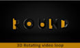 make a 3d rotating logo animation with 360 spinning loop