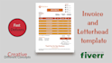 create digital invoice and letterhead template in 20 hours