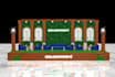 design 3d stage, trade show booth, stall with actual size