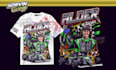 draw retro racing automotive tshirt design