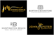 create text based handwritten monogram initial letters logo