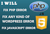 fix your any HTML CSS and bootstrap issues in an hour
