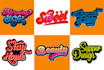 do professional typography, text logo, and hand drawn design