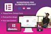 build wordpress website using elementor pro