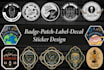 do custom sticker design, patch, badge, label etc