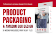 do product packaging box design and amazon packaging design