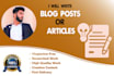 write SEO friendly articles and blog posts