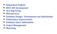 develop java spring boot rest apis, microservices and applications