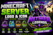 design a custom minecraft server logo and icon