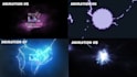 do 10 4k lightning explosion electric logo animation intro
