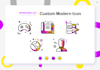 design custom icons design set for apps, web, and instagram