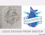 design a logo from image or rough hand drawn sketch