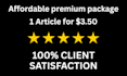 write up to 10 SEO articles and posts for your website