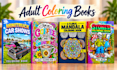 creat coloring book pages amazon KDP interior for kids and adults