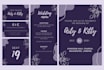 create minimalist floral modern wedding invitation card pack