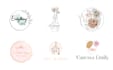 do beautiful feminine hand drawn botanical boho logo design