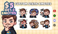 draw custom chibi emotes and badges for twitch, discord, and vtuber