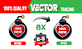 vectorize, vector tracing, recreate logo, vector art, ai,eps,svg,png,pdf