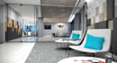 design and render 3d interior, commercial space, restaurant