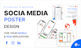 design stunning and modern promo and social media poster for app and web