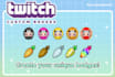 chibi anime sub badges and emotes for twitch and discord