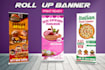 design a roll up banner, stand banner, pull up banner