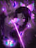 glow anime art and original character art