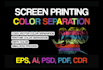 color separation for screen printing cmyk, spot and simulation