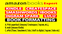 formatting book to draft2digital, ingramspark, KDP amazon