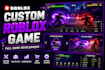 develop a custom roblox game in roblox studio