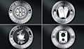 design realistic metallic silver, gold, steel or 3d logo